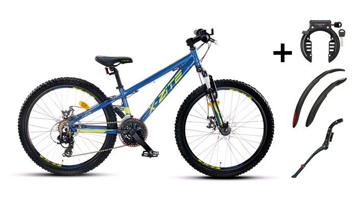 Mountainbike 24" 24.21 hvid PAKKETILBUD