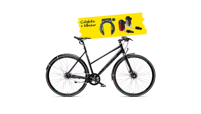 Citybike dame 28" 7-g roller PAKKETILBUD