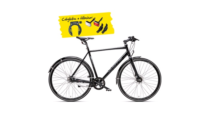 Citybike herre 28" 7-g roller PAKKETILBU