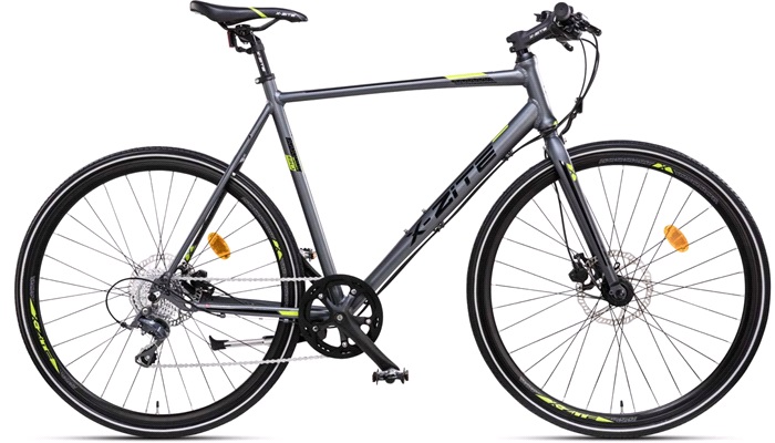 Citybike herre 28" alu 57cm sport-8 Antracit/grøn
