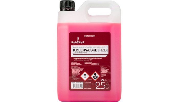 Optimize kølervæske RØD 2,5 lit. (G12++)