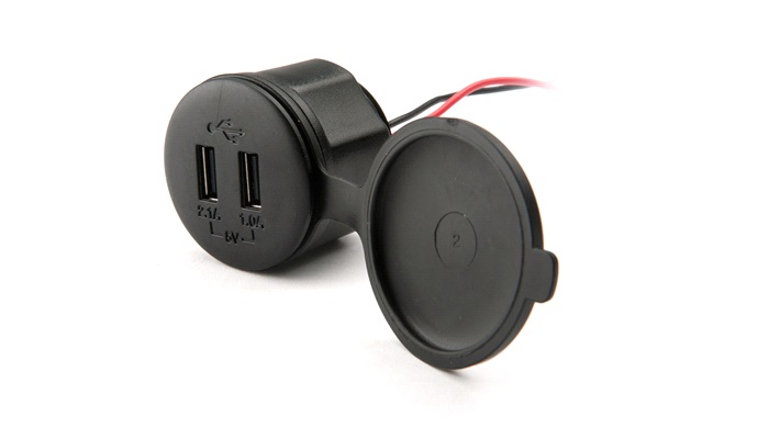 USB lader 12V til scooter/MC vandtæt