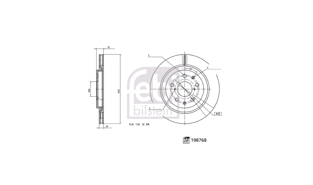  Bremseskive 317 x 20 mm