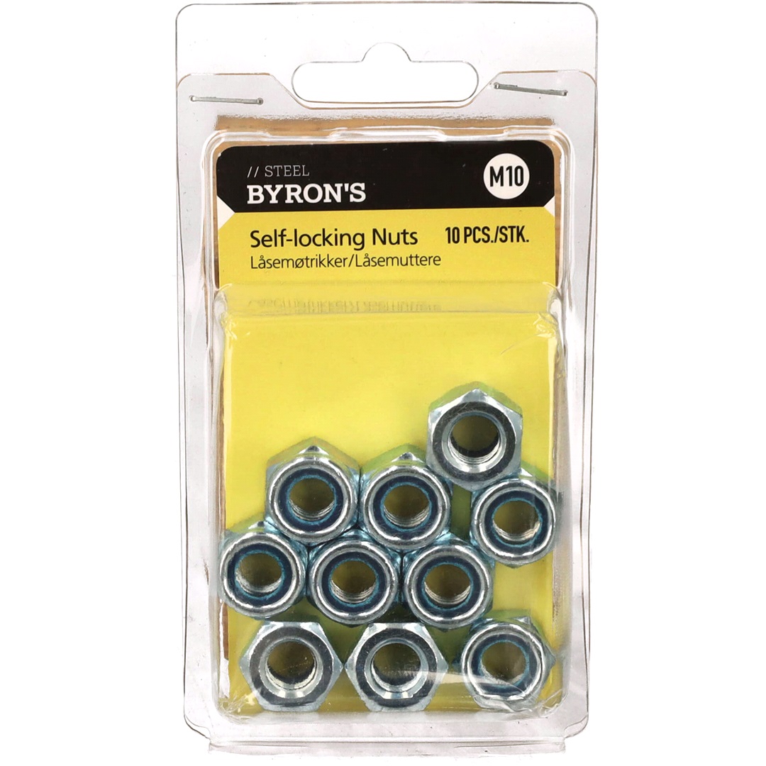 BYRON's Låsmuttrar M10 - 10 st