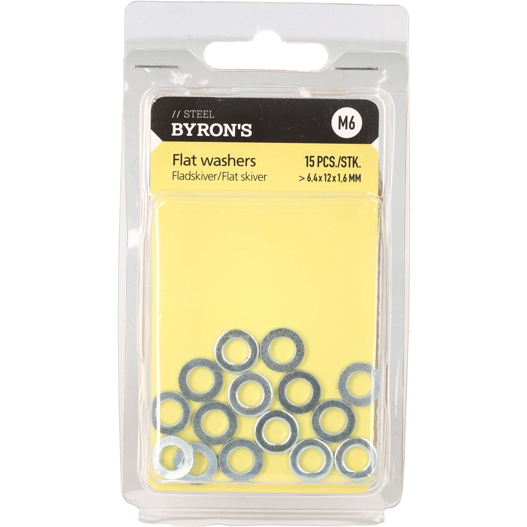 Byron's Spennskiver M6 6,4x12x1,6 Mm - 15 Stk.