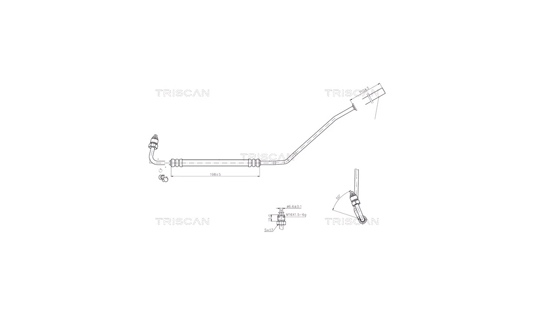  Hydrulikslange, Servostyreing 8516 29027 - Triscan