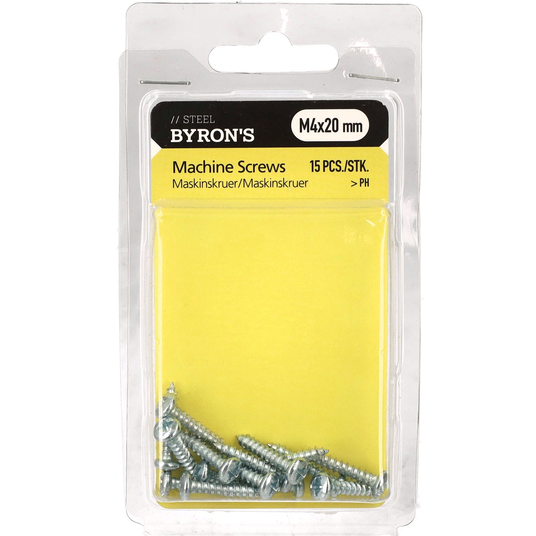 Byron's Skruer Ph M4x20 Mm - 15 Stk.