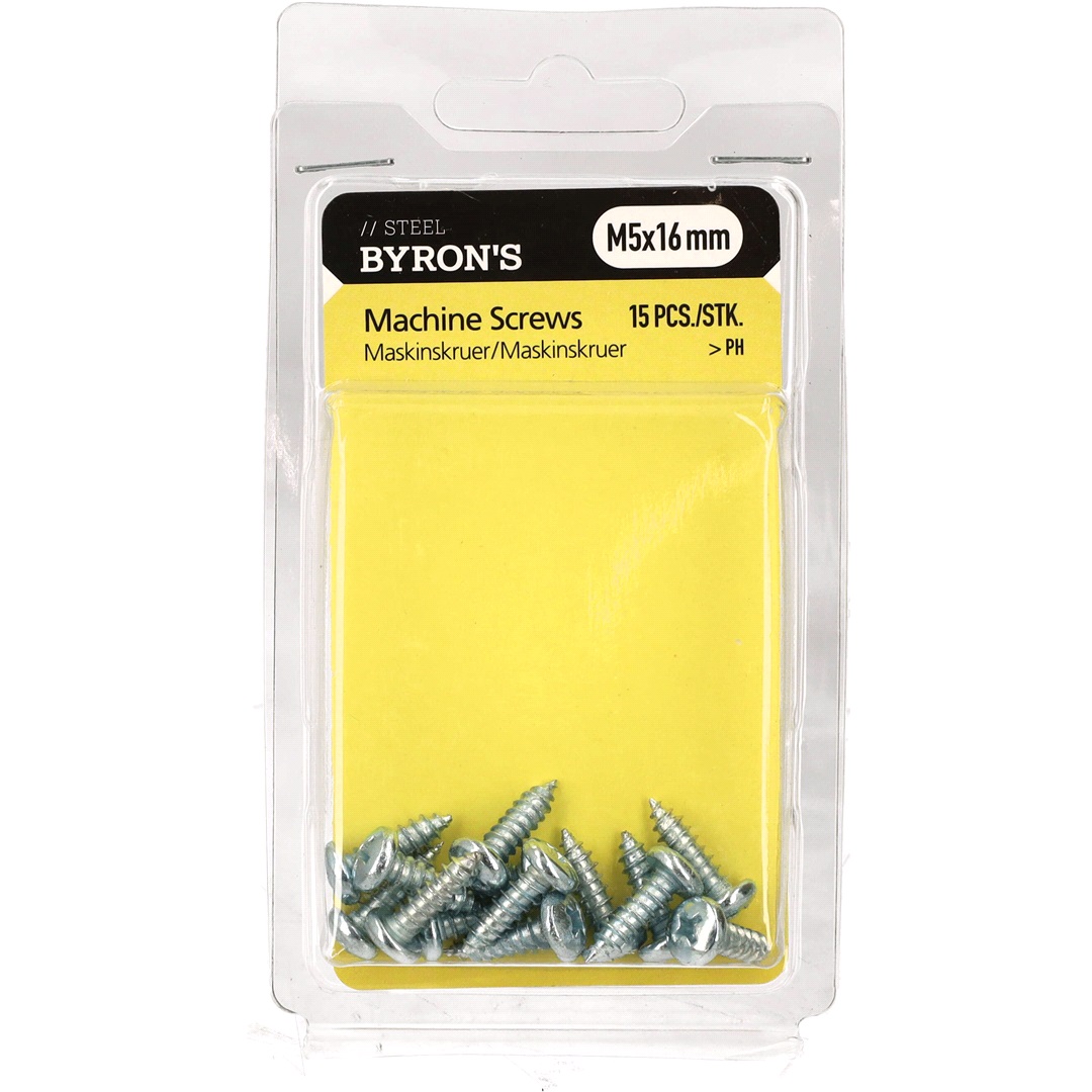 Byron's Skruer Ph M5x16 Mm - 15 Stk.