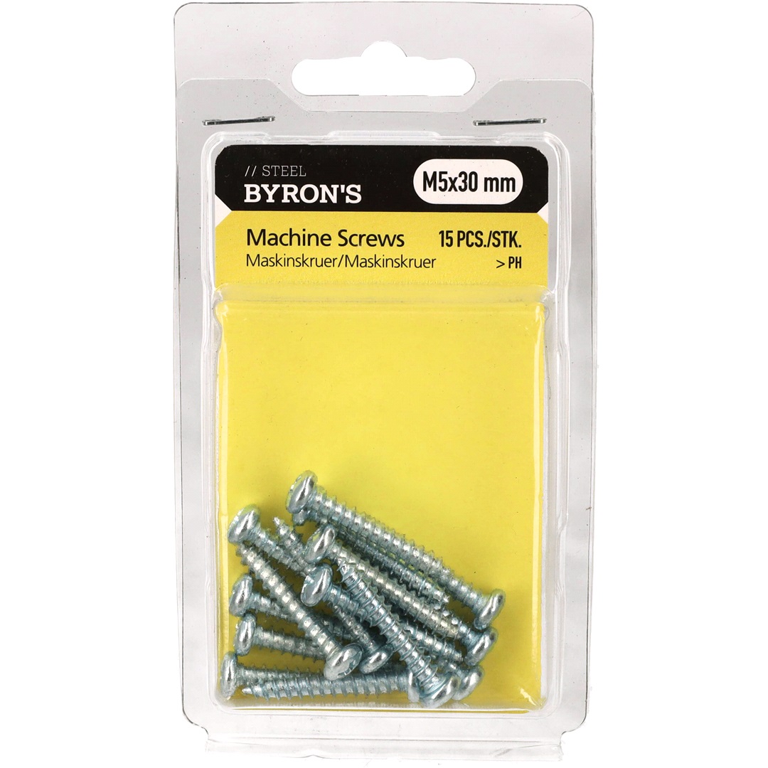 Byron's Skruer Ph M5x30 Mm - 15 Stk.