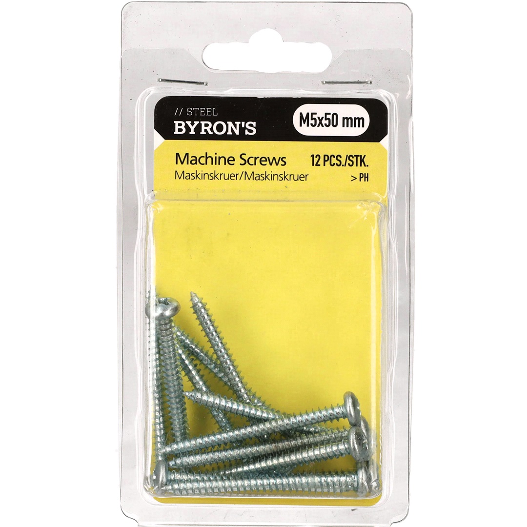 BYRON's Skruvar PH M5x50 mm - 12 st.