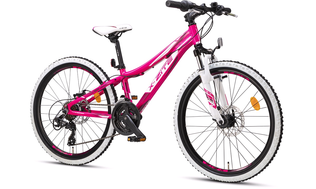 neon pink mountain bike