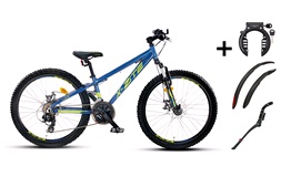 Drengecykel MTB 24" 24.21 blå PAKKEPRIS