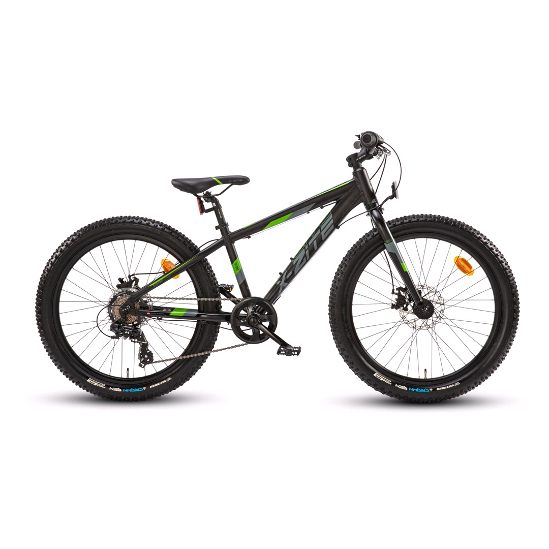 X-ZITE MTB Fatbike 24" Svart/Grön