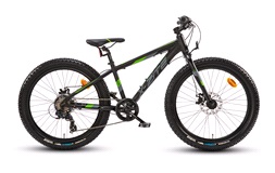 MTB Fatbike 24" Svart/Grön