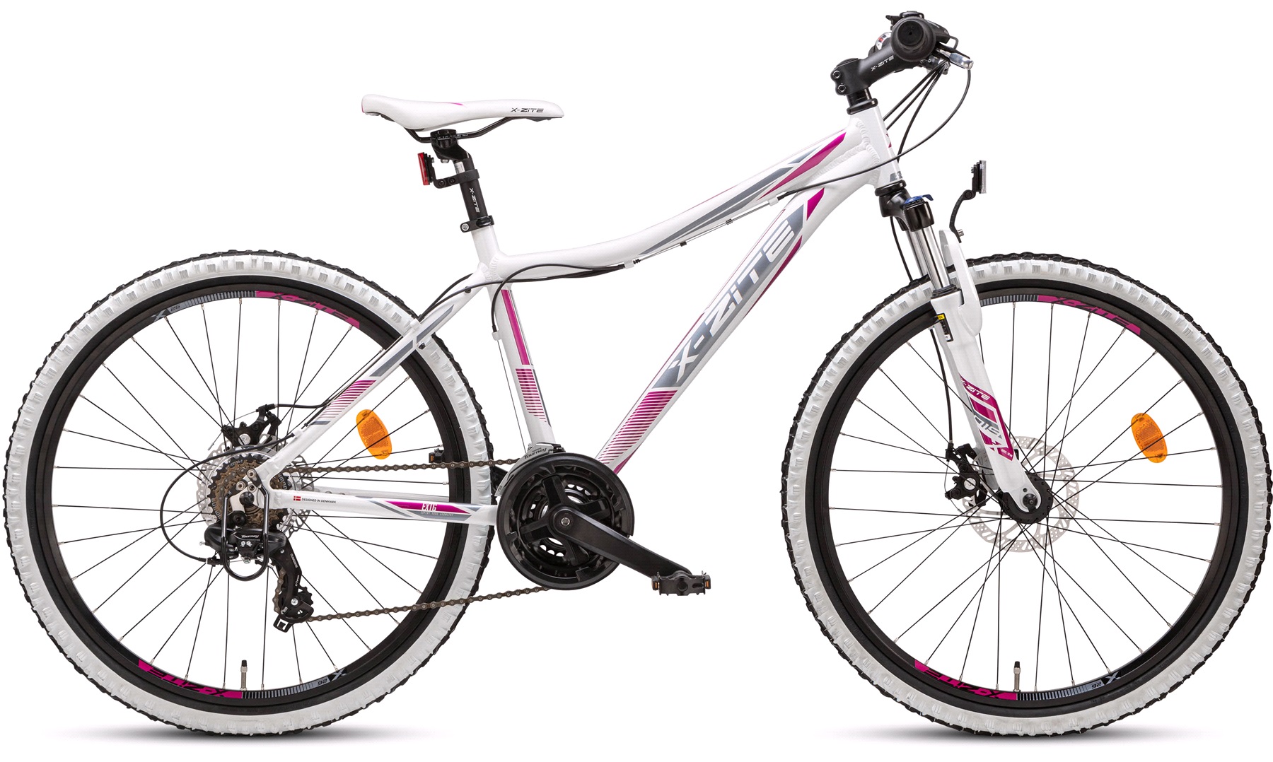 For nylig stave I detaljer Mountainbike 26" 26.21 21-gear hvid/pink - Mountainbikes / MTB cykler -  thansen.dk