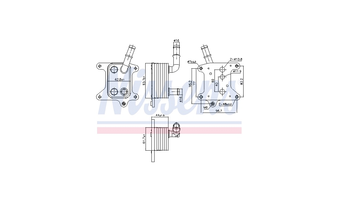  Oliekøler, motor