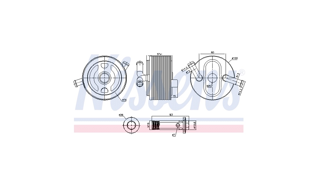  Oliekøler, motor