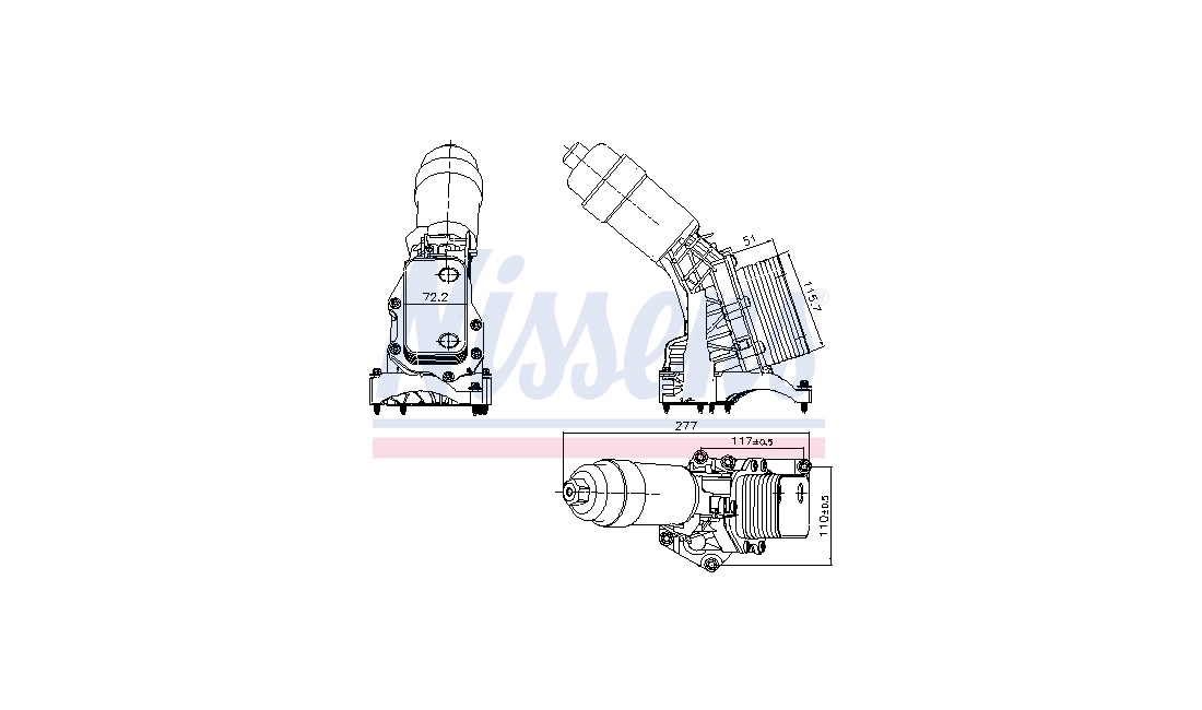  Oliekøler, motor