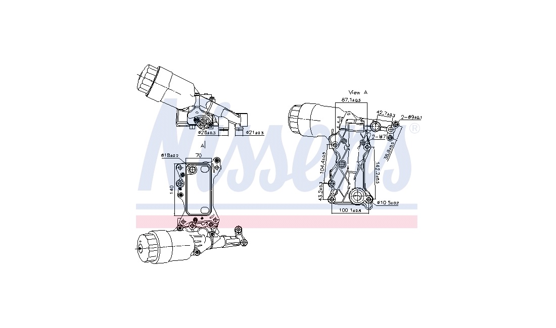  Oliekøler, motor