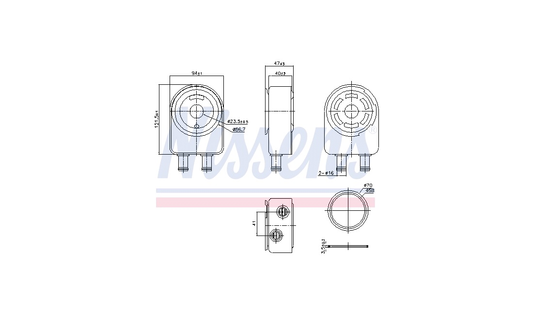  Oljekylare, motor