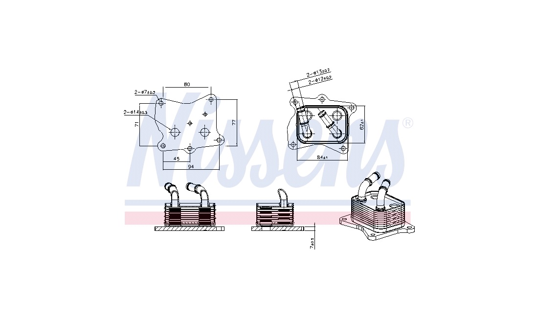  Oliekøler, motor