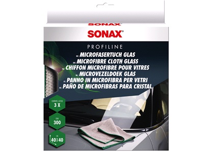 SONAX Microfiberklud Glas 3 stk.