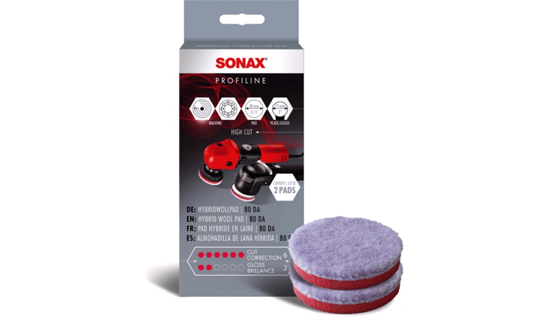  SONAX Hybrid Wool Pad 75mm DA (2 St.)