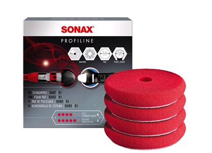 SONAX Profiline Foam Polerskive Rød 75mm