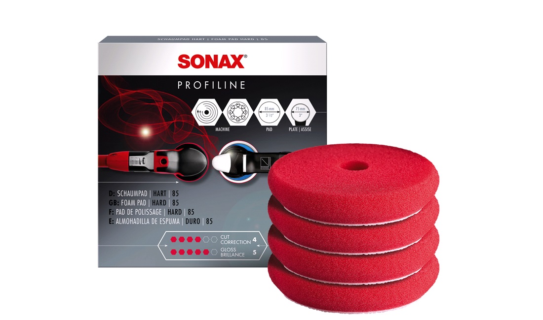  SONAX Profiline Foam Polerrondell Röd 75mm