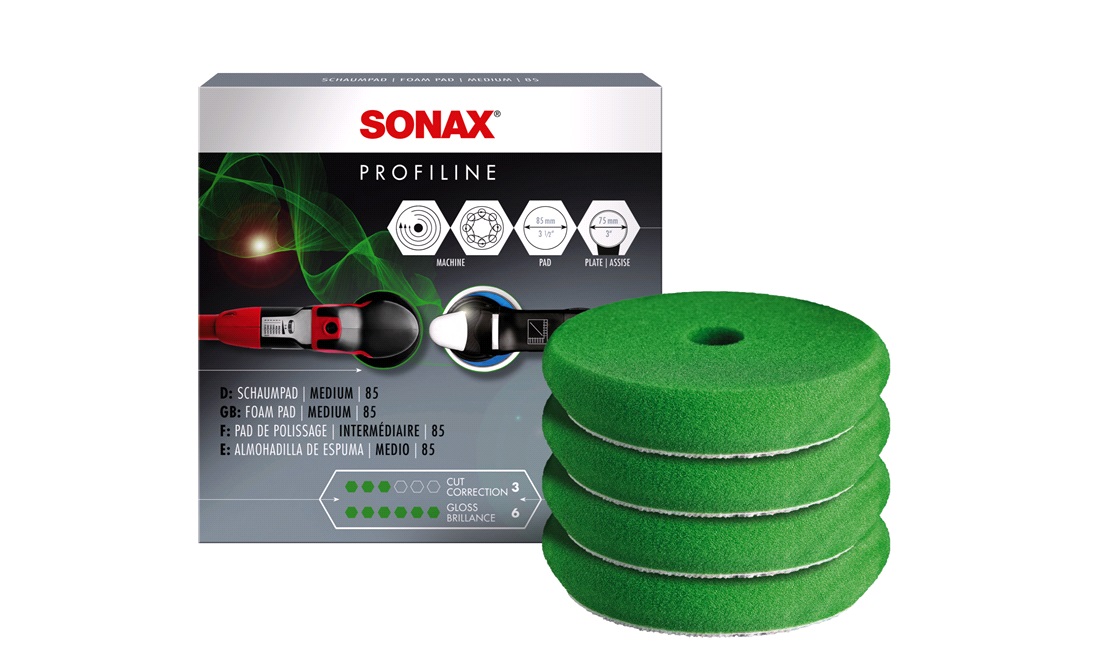  SONAX Profiline Foam Polerrondell Grön 75mm