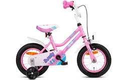Sweety barncykel 12" Rosa/Vit