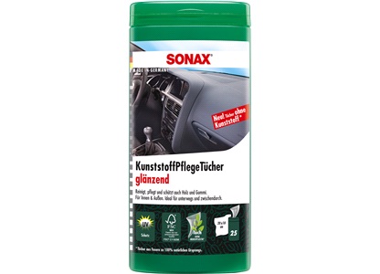 SONAX Plastpleje med glans wipes 25 stk