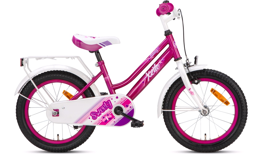 budbringer højt At adskille Pigecykel 16" pink/hvid Sweety - Børnecykler 12-18 tommer hjul, cykler til  børn fra 1-6 år - thansen.dk
