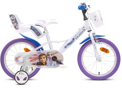 Pigecykel 16" Disney Frozen Hvid/Lilla