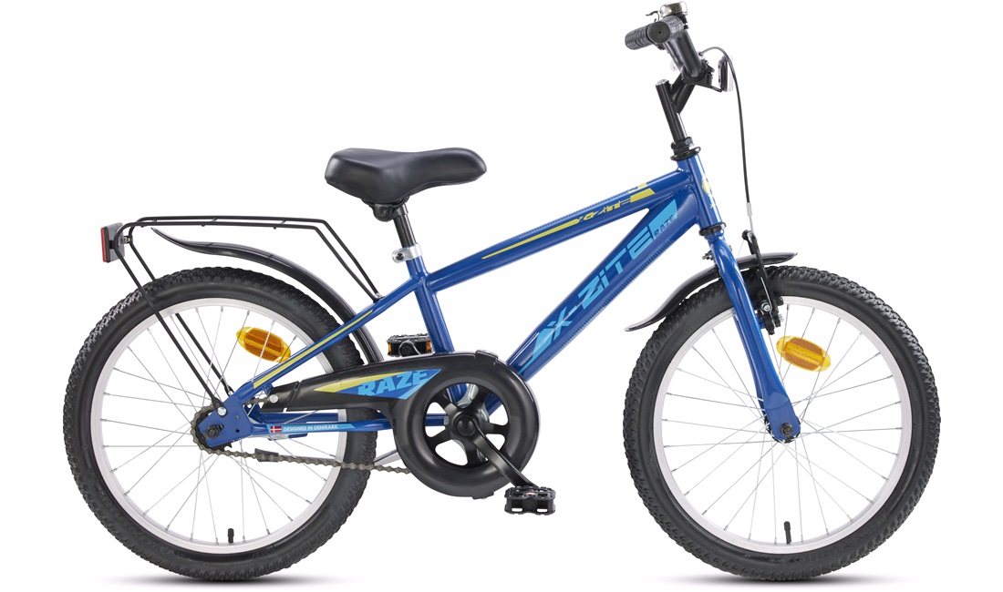 omhyggelig med uret Refinement Drengecykel 18" blå med gul staffering - Børnecykler 12-18 tommer hjul,  cykler til børn fra 1-6 år - thansen.dk