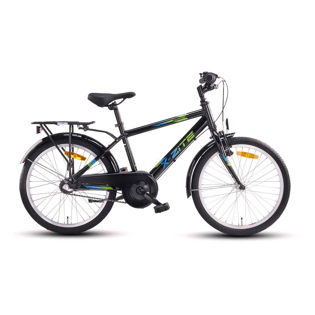X-ZITE Pojkcykel 20" Svart/blågrön