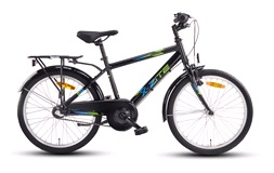 Pojkcykel 20" Svart/blågrön