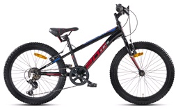 Juniorcykel 20" MTB svart/blå/röd 6-gear