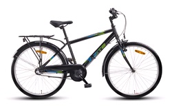 Pojkcykel 24" Svart/Grönblå