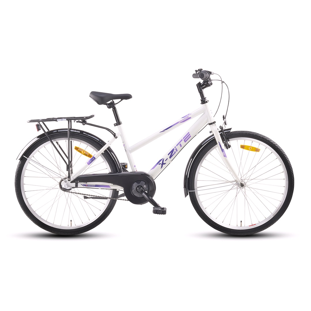 X-ZITE Flickcykel 24" Vit/Lila
