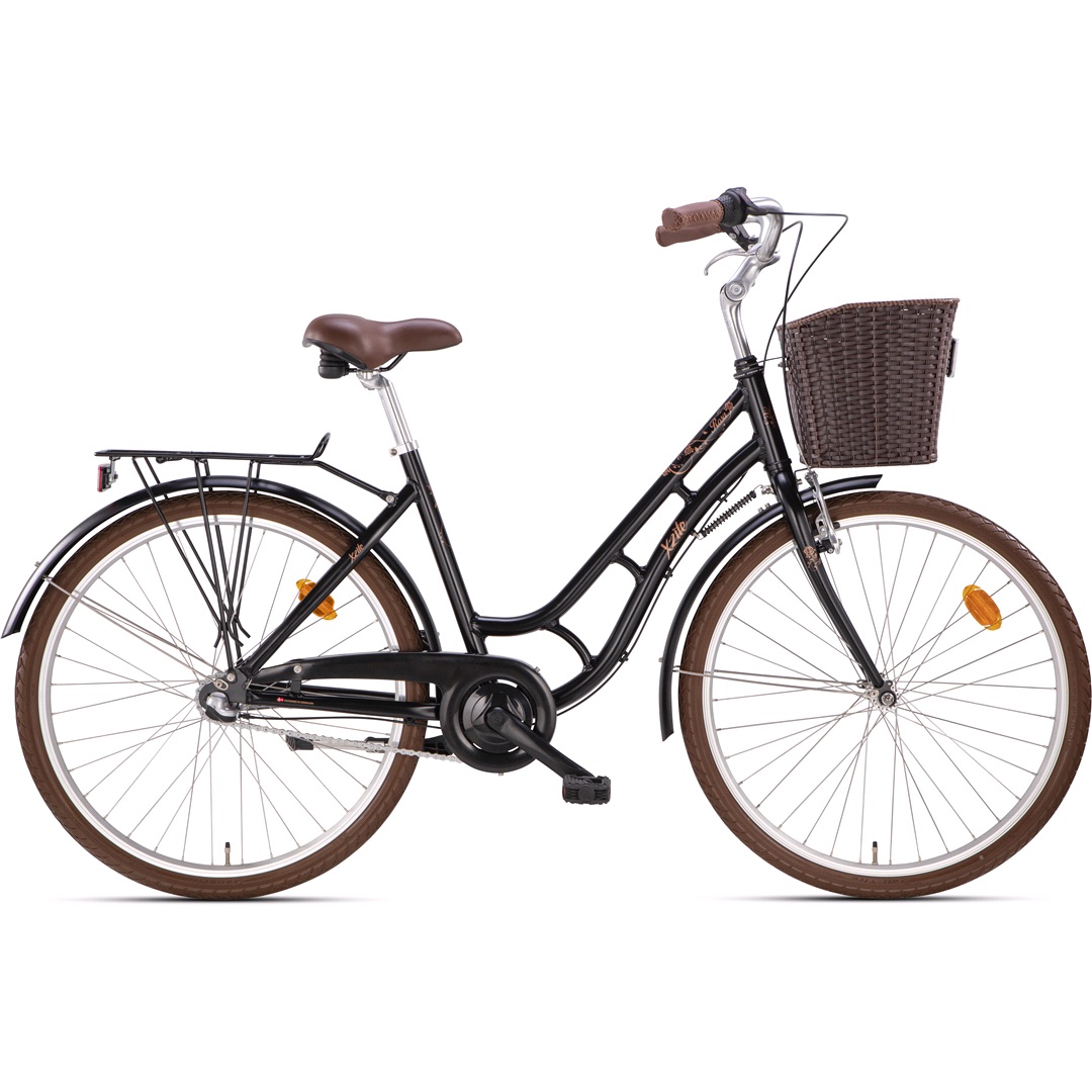 X-ZITE Rosa Junior/Dam cykel 26" Svart/Brun