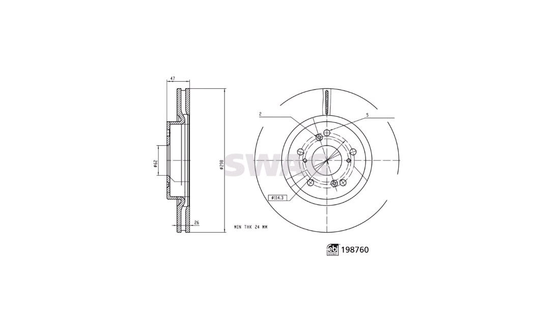 298 x 26 mm