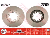  Bremseskive 274 x 24 mm