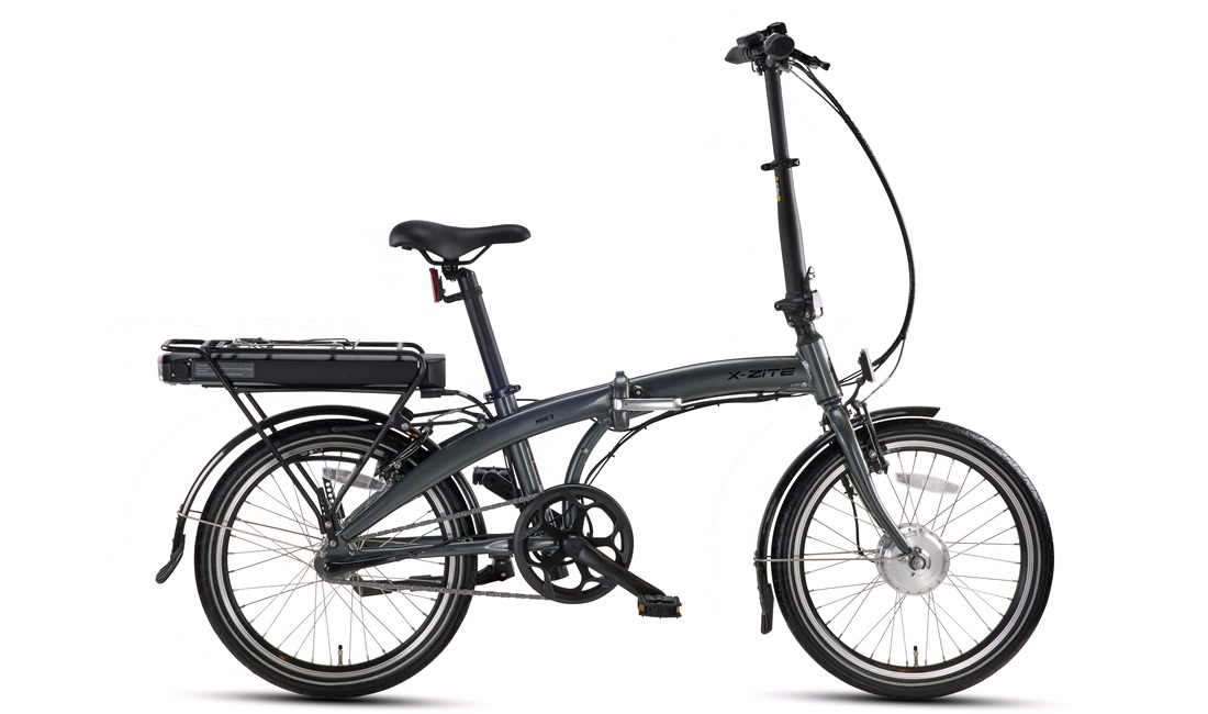 X-ZITE El-foldecykel 20" Mini 3, 6,6Ah 3-sp grå