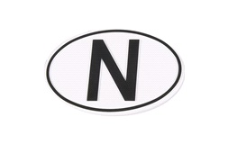 N Skilt stor selvklebende