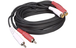 Phono forlæng.kabel 2 stik 2 udtag 5M 