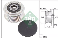 Friløbskobling, generator