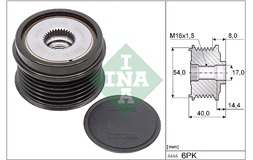 Friløbskobling, generator