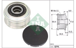 Friløbskobling, generator