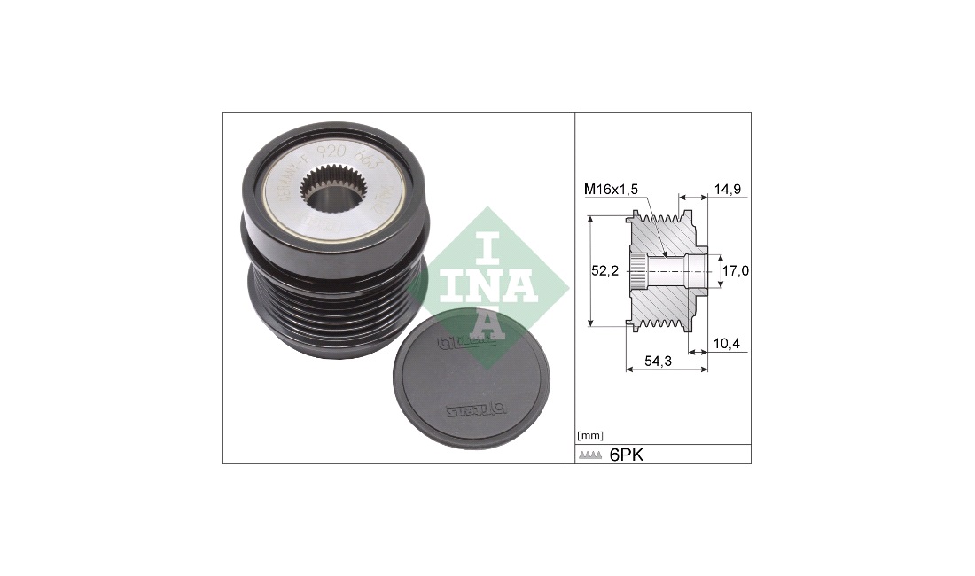  Friløbskobling, generator